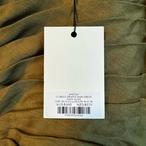 NWT Aje Clarice Draped Maxi Dress - Picture 6 of 8